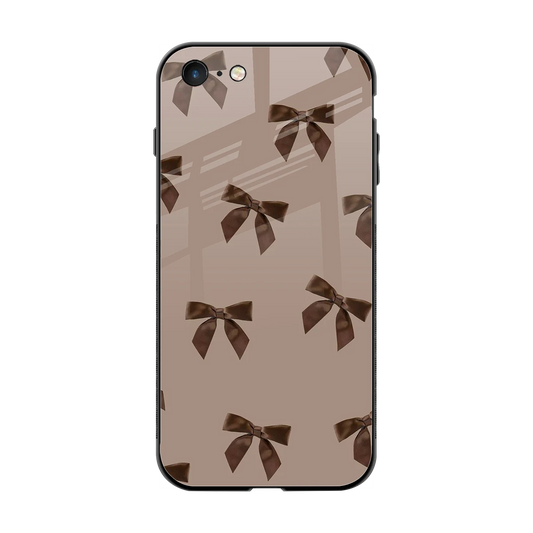 Brown Bow back phone cover | glass case for iphone 7