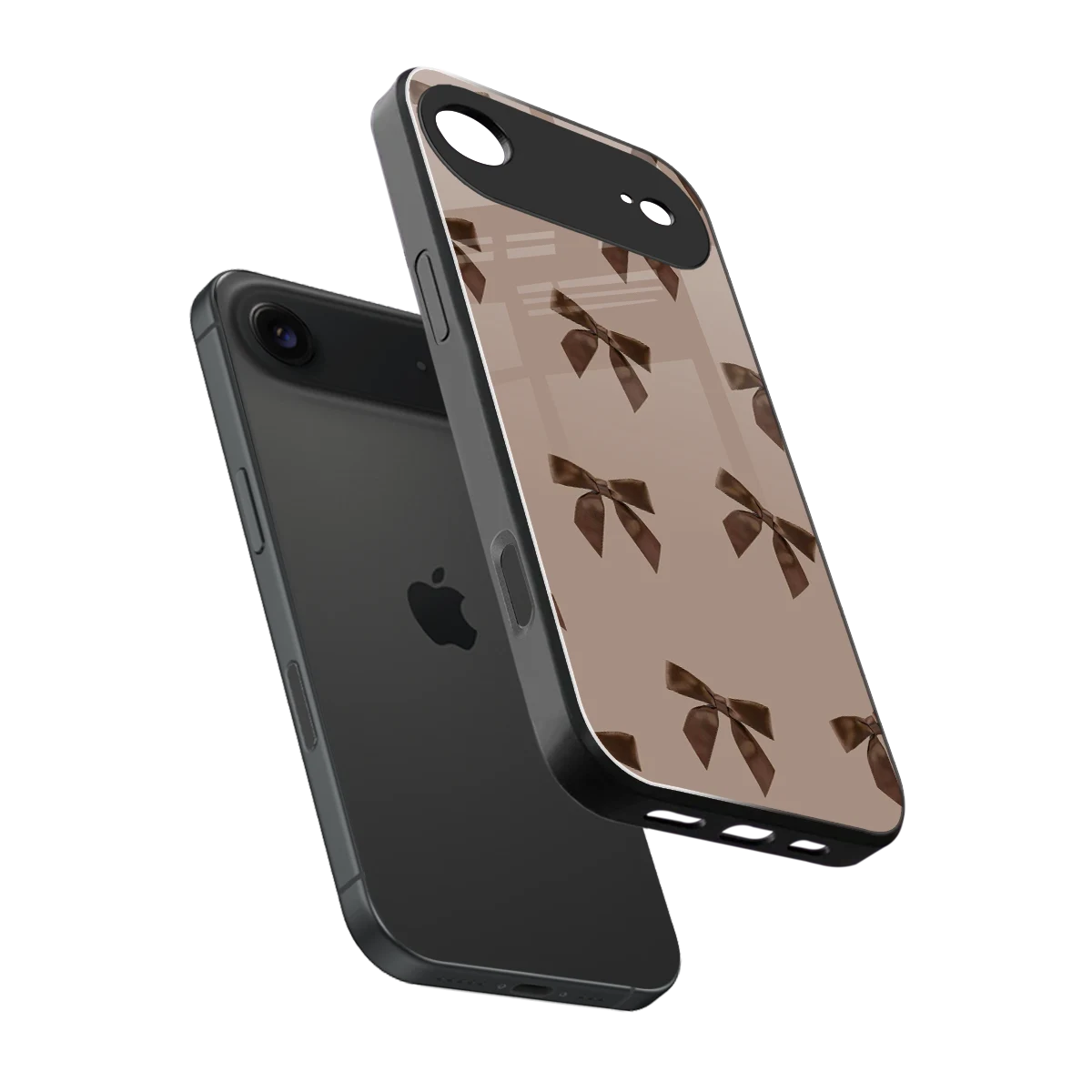 Brown Bow sleek iphone air cover with tempered glass back and TPU edges