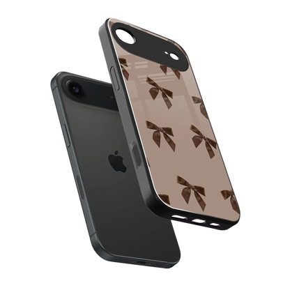 Brown Bow sleek iphone air cover with tempered glass back and TPU edges