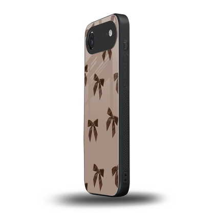Brown Bow iphone air mobile cover | shockproof glass phone case