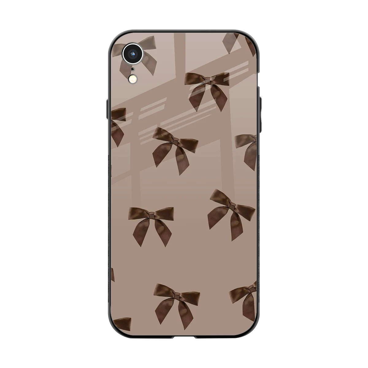 Brown Bow back phone cover | glass case for iphone xr
