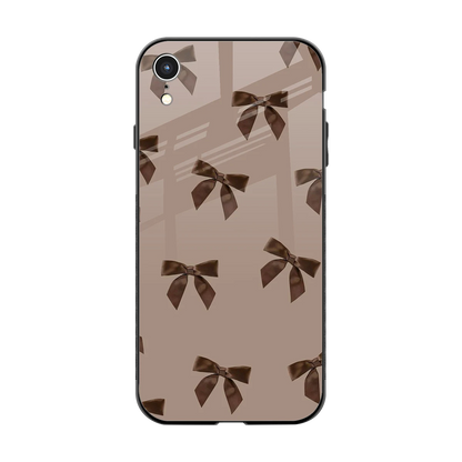 Brown Bow back phone cover | glass case for iphone xr