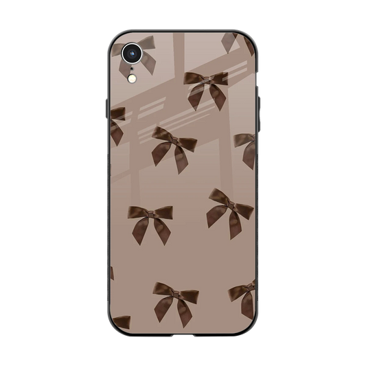 Brown Bow back phone cover | glass case for iphone xr