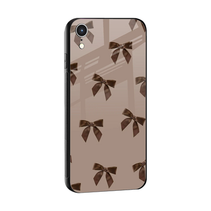 Brown Bow sleek iphone xr cover with tempered glass back and TPU edges