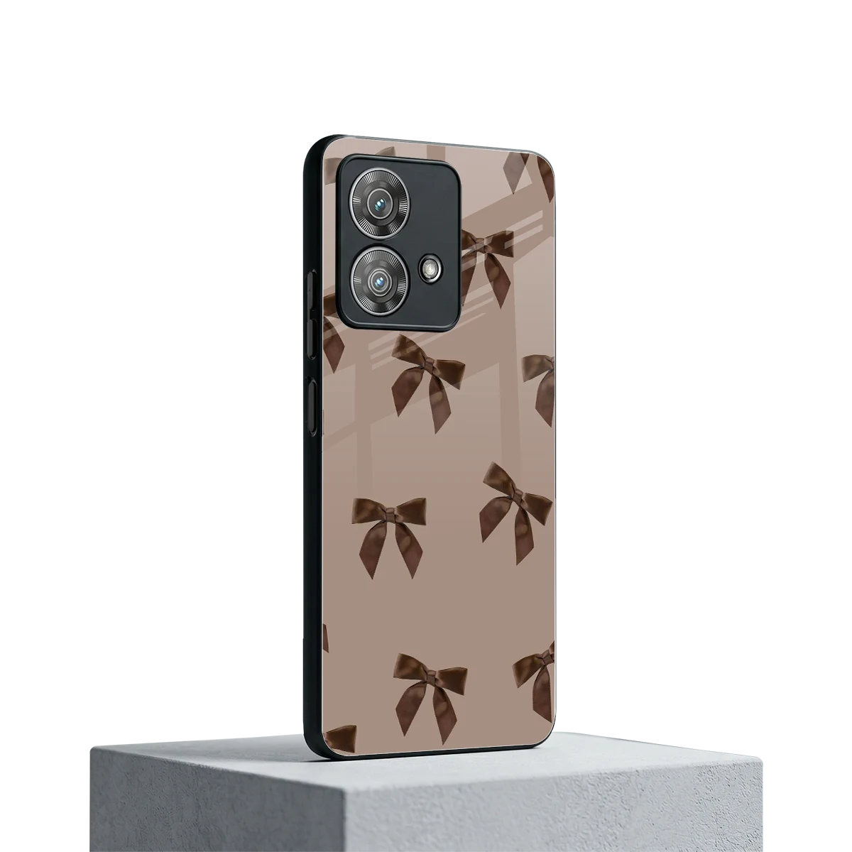 Brown Bow motorola edge 40 neo 5g mobile cover | shockproof glass phone case