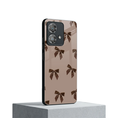 Brown Bow motorola edge 40 neo 5g mobile cover | shockproof glass phone case