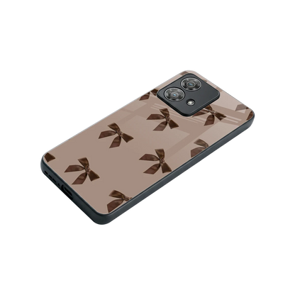 Brown Bow stylish phone case for motorola edge 40 neo 5g | glossy glass and slim fit