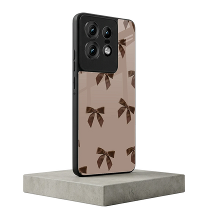 Brown Bow motorola edge 50 pro mobile cover | shockproof glass phone case