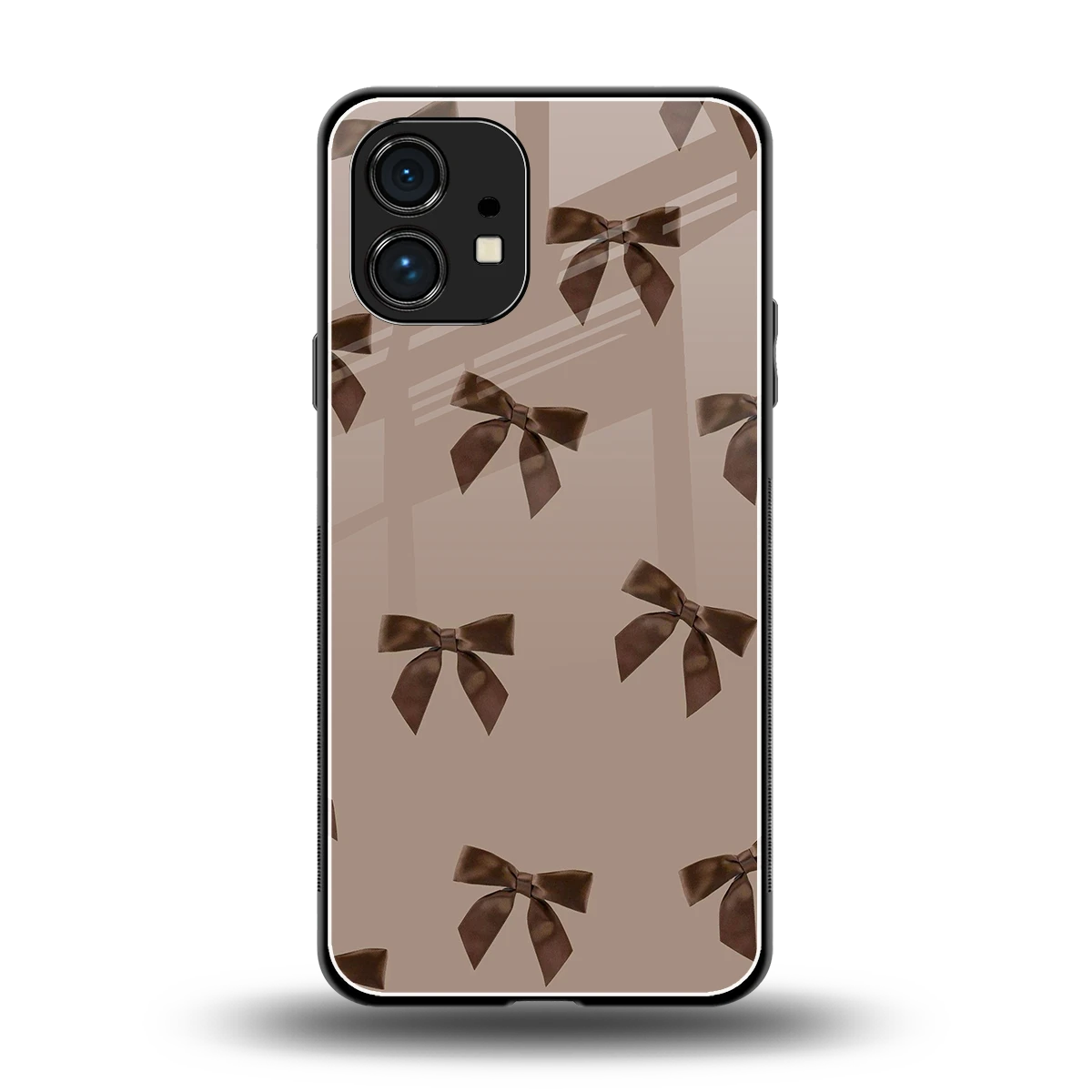 Brown Bow back phone cover | glass case for nothing phone 1