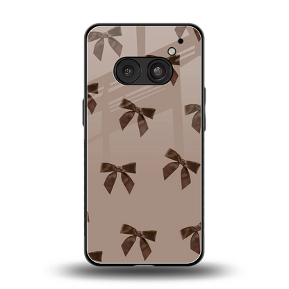 Brown Bow back phone cover | glass case for nothing phone 2a plus