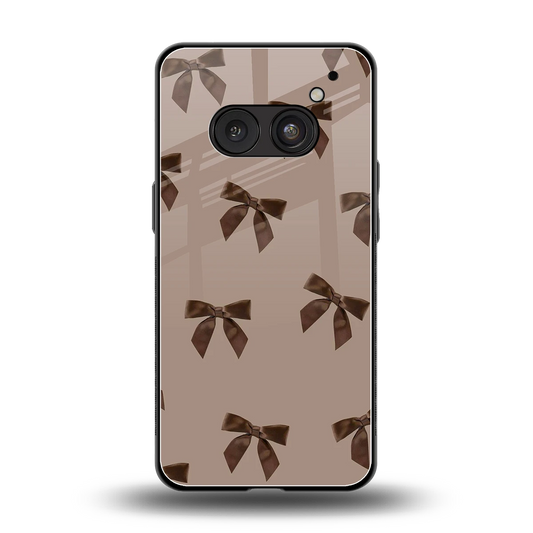 Brown Bow back phone cover | glass case for nothing phone 2a plus