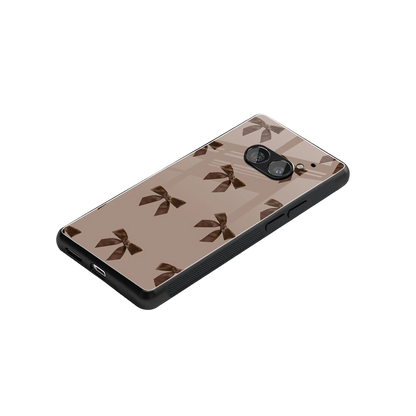 Brown Bow stylish phone case for nothing phone 2a plus | glossy glass and slim fit