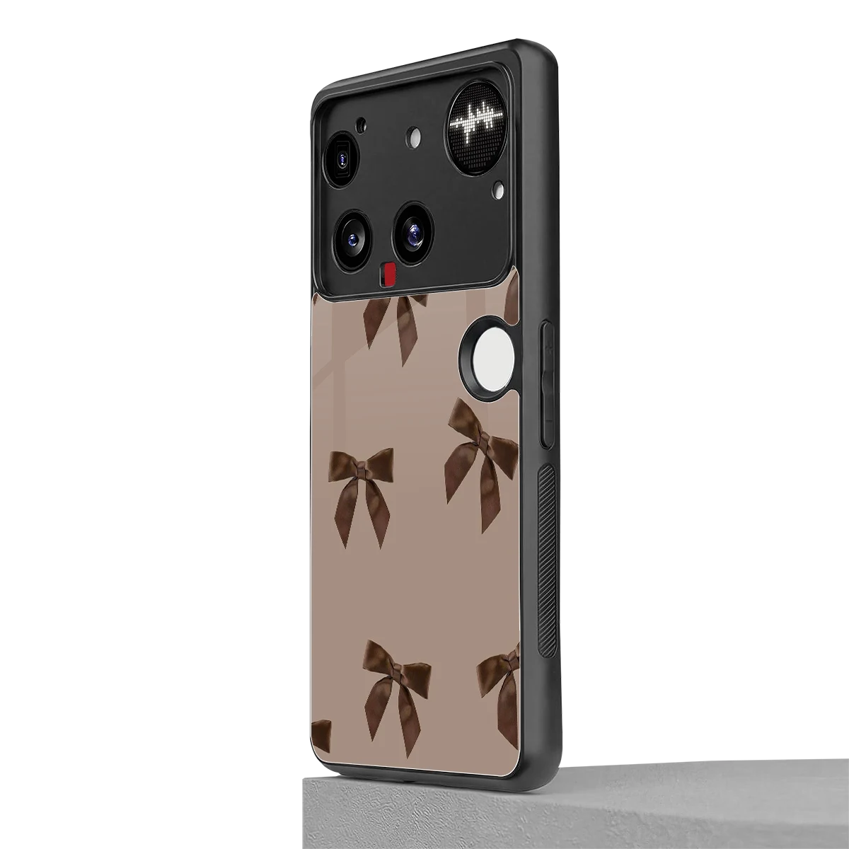 Brown Bow nothing phone 3 mobile cover | shockproof glass phone case