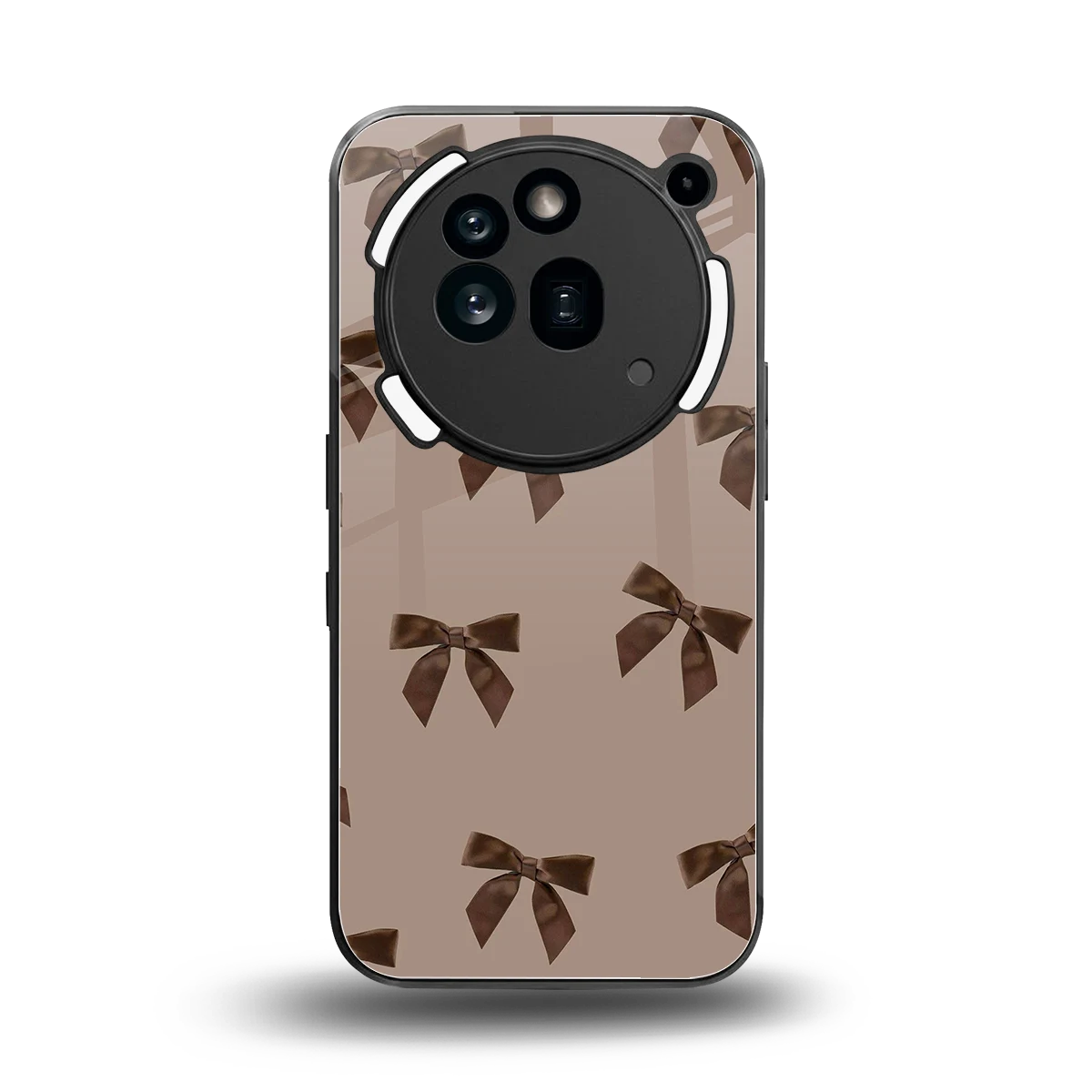 Brown Bow back phone cover | glass case for nothing phone 3a pro