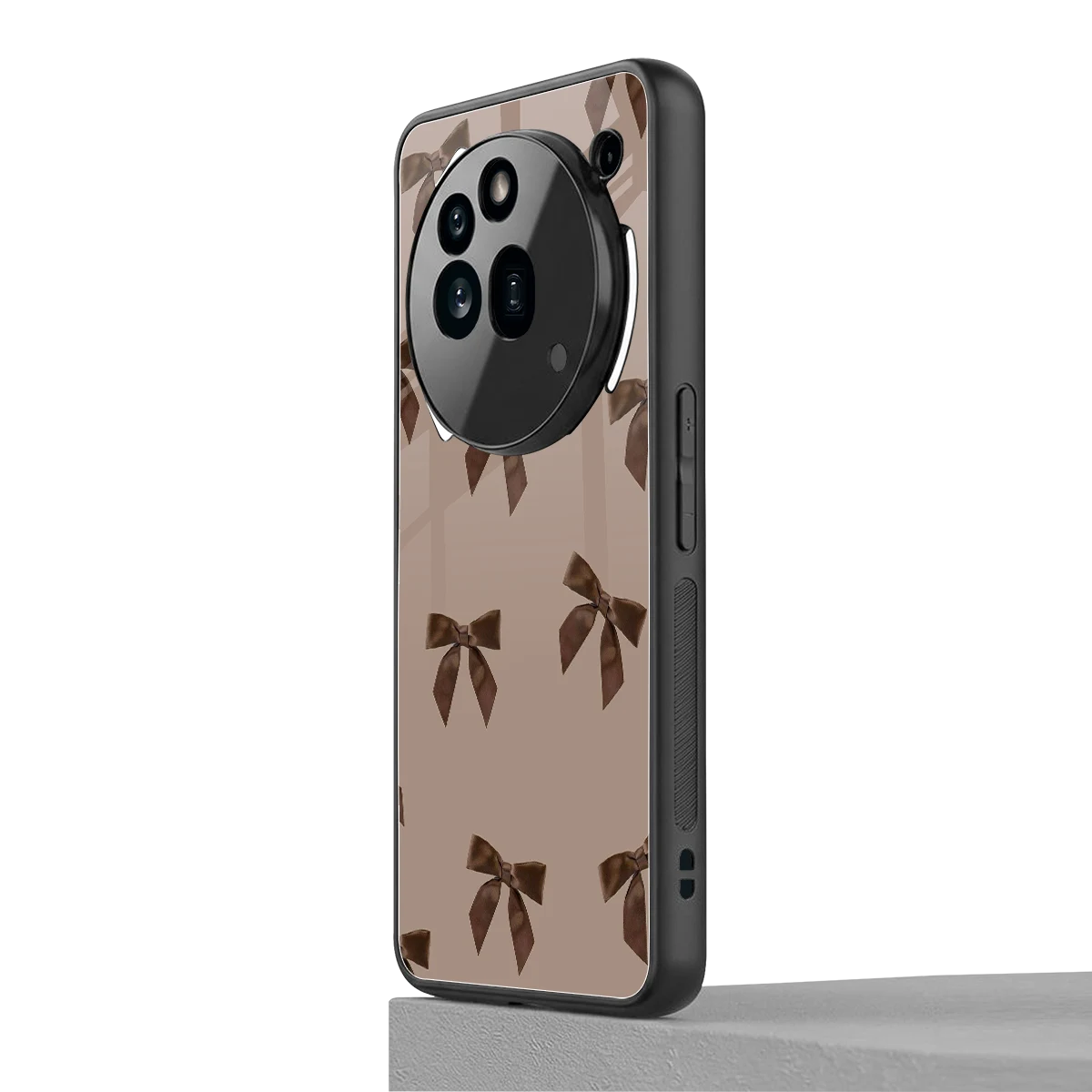 Brown Bow nothing phone 3a pro mobile cover | shockproof glass phone case
