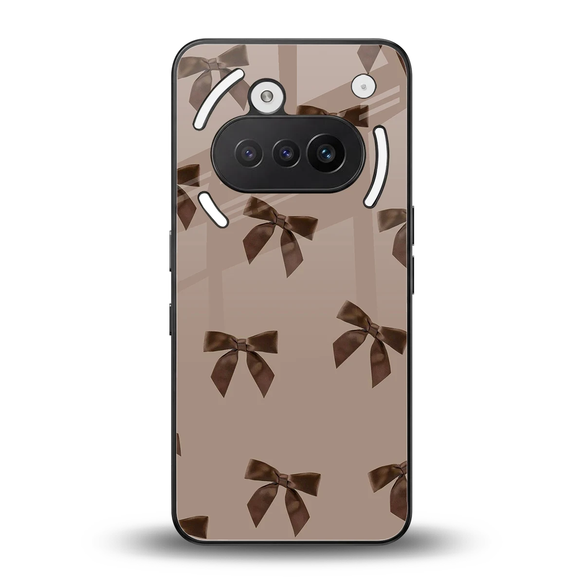 Brown Bow back phone cover | glass case for nothing phone 3a