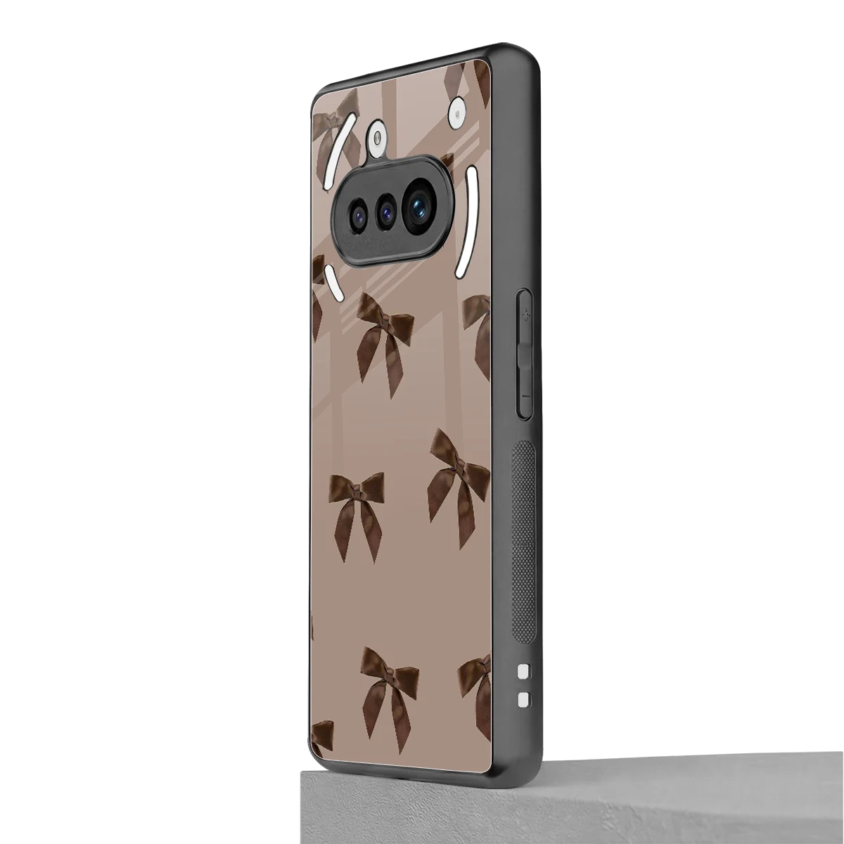 Brown Bow nothing phone 3a mobile cover | shockproof glass phone case