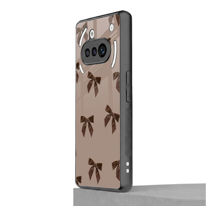 Brown Bow nothing phone 3a mobile cover | shockproof glass phone case