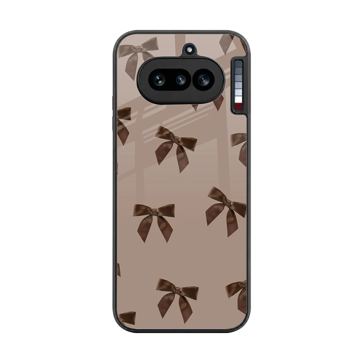 Brown Bow back phone cover | glass case for nothing phone 4a