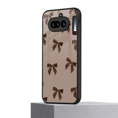 Brown Bow nothing phone 4a mobile cover | shockproof glass phone case