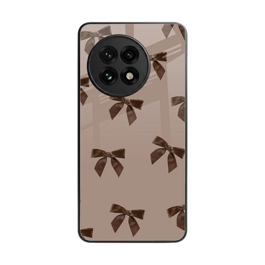 Brown Bow back phone cover | glass case for oneplus 13r