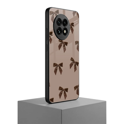 Brown Bow oneplus 13r mobile cover | shockproof glass phone case