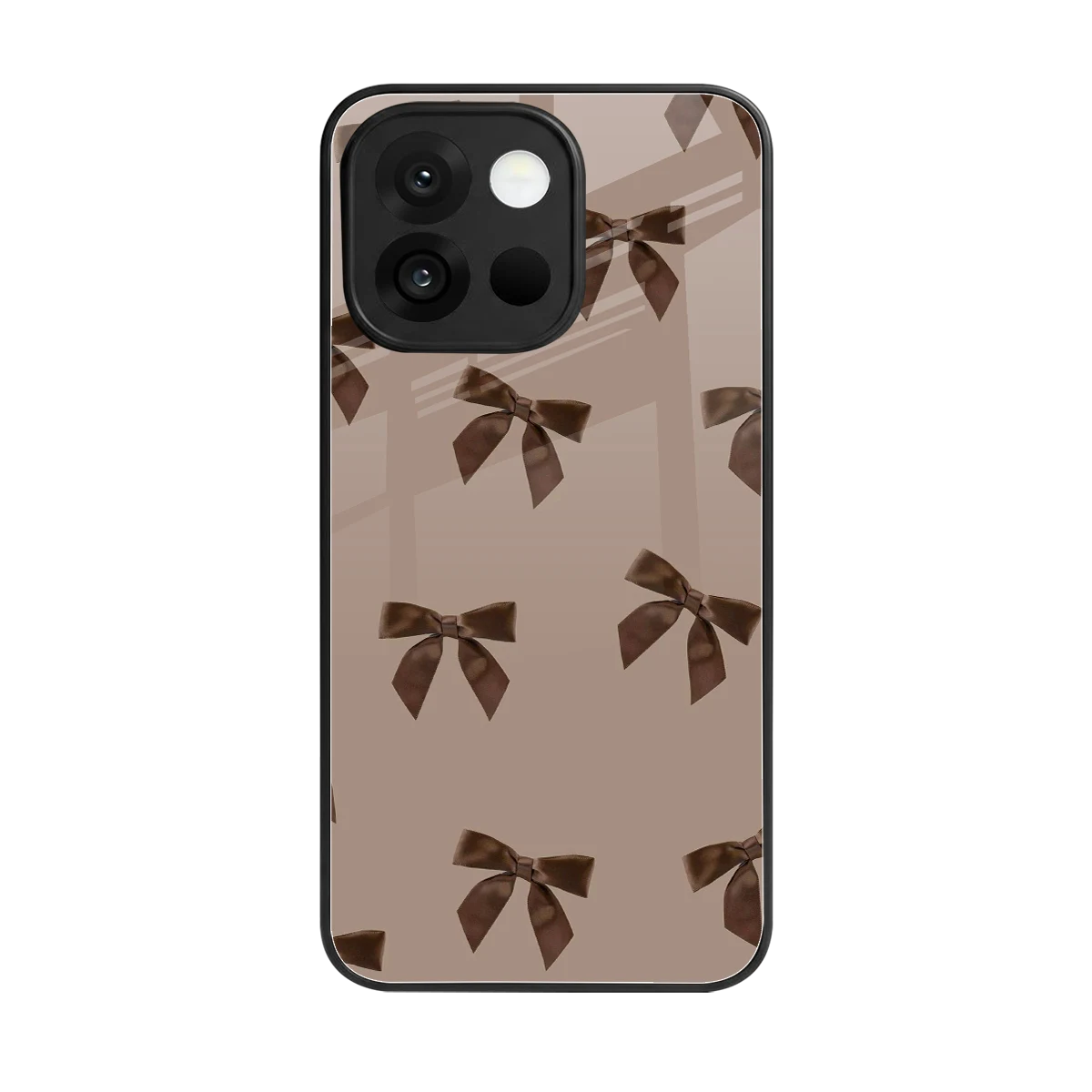 Brown Bow back phone cover | glass case for oneplus 13s