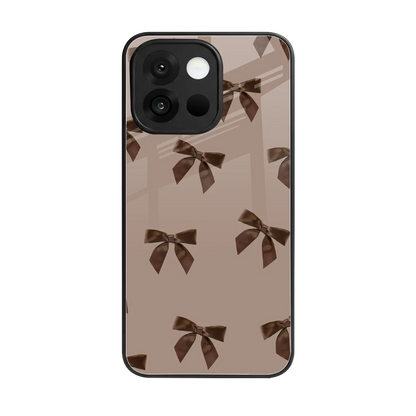 Brown Bow back phone cover | glass case for oneplus 13s