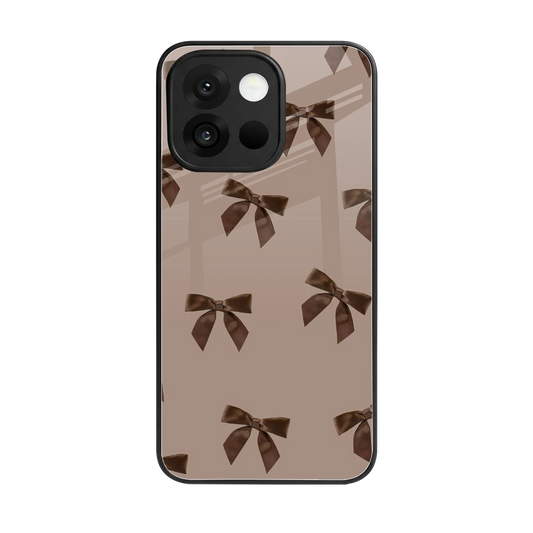 Brown Bow back phone cover | glass case for oneplus 13s