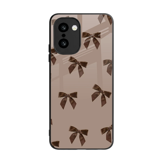 Brown Bow back phone cover | glass case for oneplus 15r