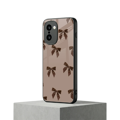 Brown Bow oneplus 15r mobile cover | shockproof glass phone case