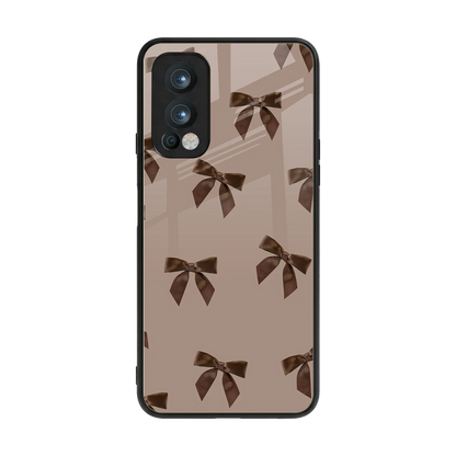 Brown Bow back phone cover | glass case for oneplus nord 2