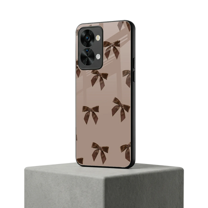 Brown Bow oneplus nord 2t mobile cover | shockproof glass phone case