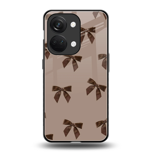 Brown Bow back phone cover | glass case for oneplus nord 3