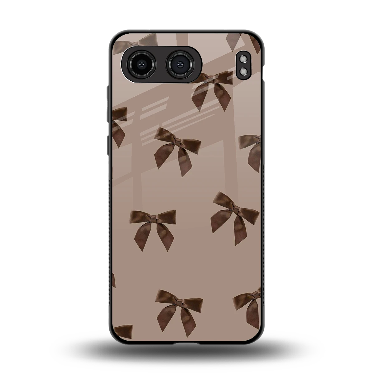 Brown Bow back phone cover | glass case for oneplus nord 4