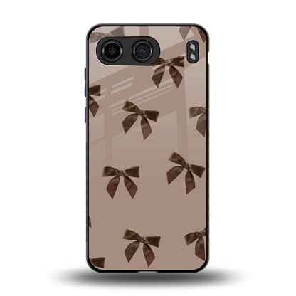 Brown Bow back phone cover | glass case for oneplus nord 4