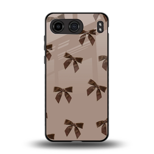Brown Bow back phone cover | glass case for oneplus nord 4