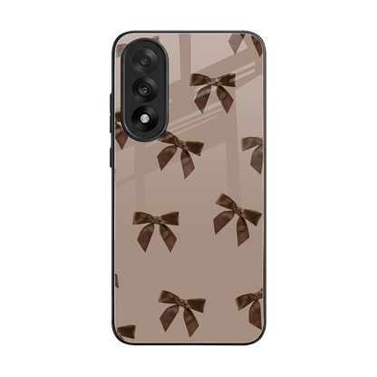 Brown Bow back phone cover | glass case for oneplus nord 5