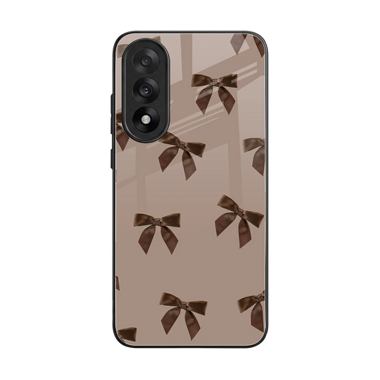 Brown Bow back phone cover | glass case for oneplus nord 5