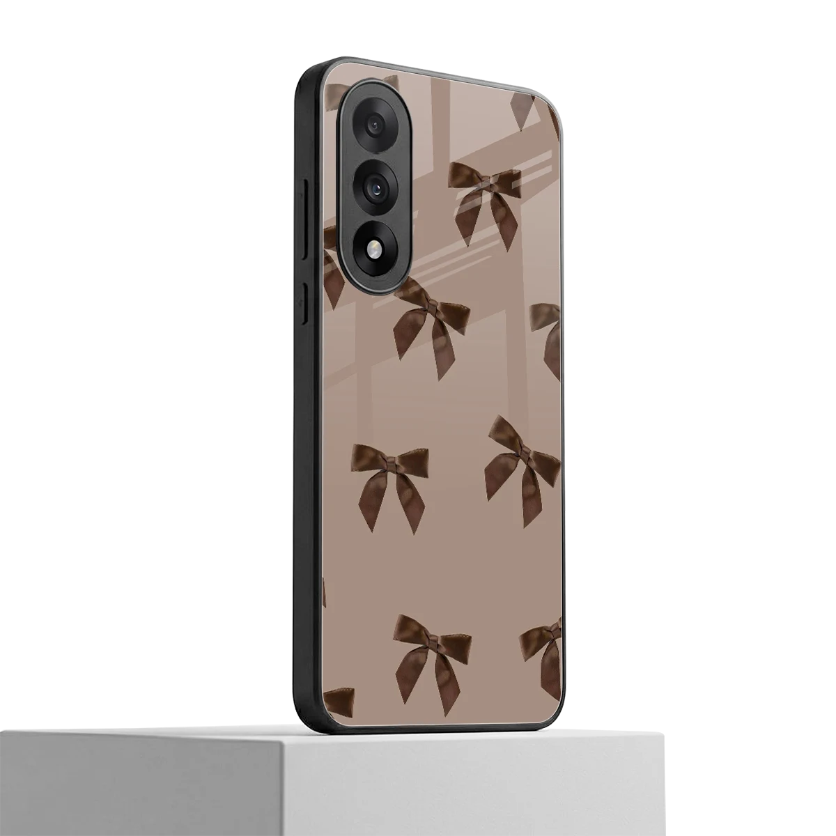 Brown Bow oneplus nord 5 mobile cover | shockproof glass phone case