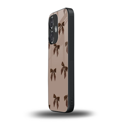 Brown Bow oneplus nord ce 3 mobile cover | shockproof glass phone case