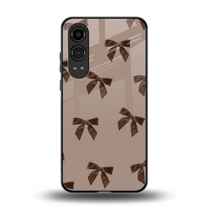 Brown Bow back phone cover | glass case for oneplus nord ce 4 lite