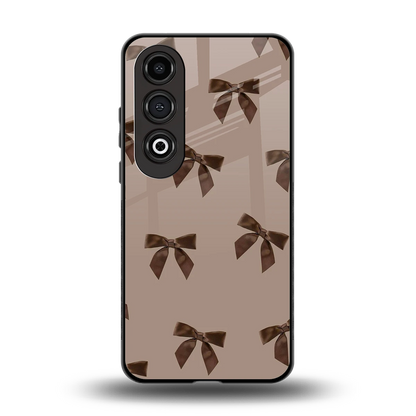 Brown Bow back phone cover | glass case for oneplus nord ce 4