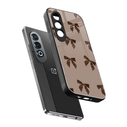 Brown Bow sleek oneplus nord ce 4 cover with tempered glass back and TPU edges