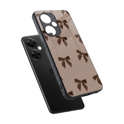 Brown Bow sleek oneplus nord ce 3 lite cover with tempered glass back and TPU edges