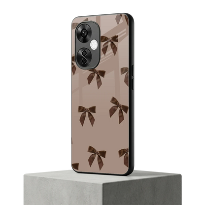 Brown Bow oneplus nord ce 3 lite mobile cover | shockproof glass phone case