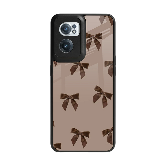 Brown Bow back phone cover | glass case for oneplus nord ce 2