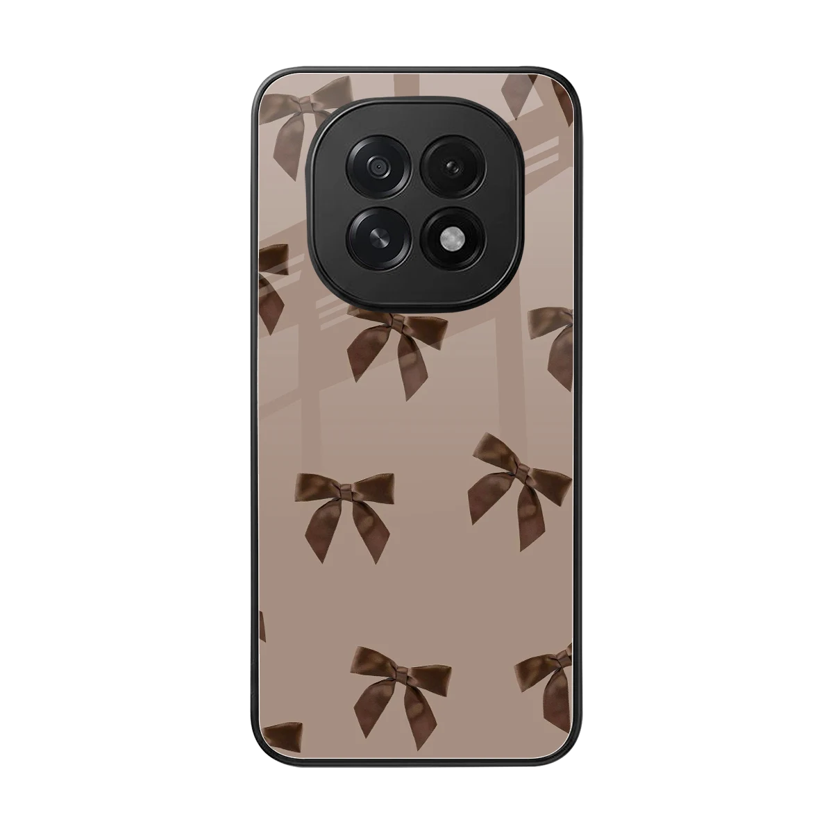 Brown Bow back phone cover | glass case for oppo f29 5g