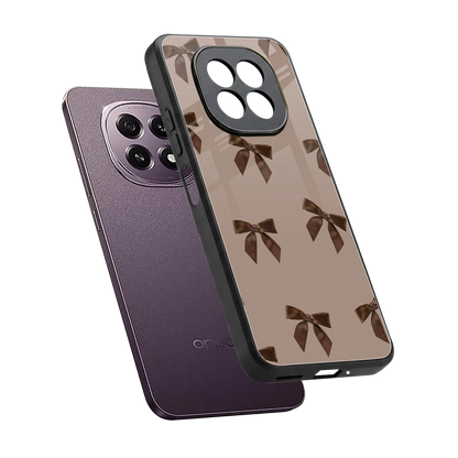 Brown Bow sleek oppo f29 5g cover with tempered glass back and TPU edges