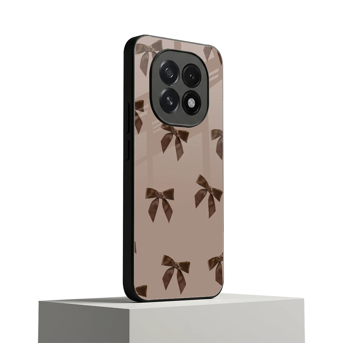 Brown Bow oppo f29 5g mobile cover | shockproof glass phone case